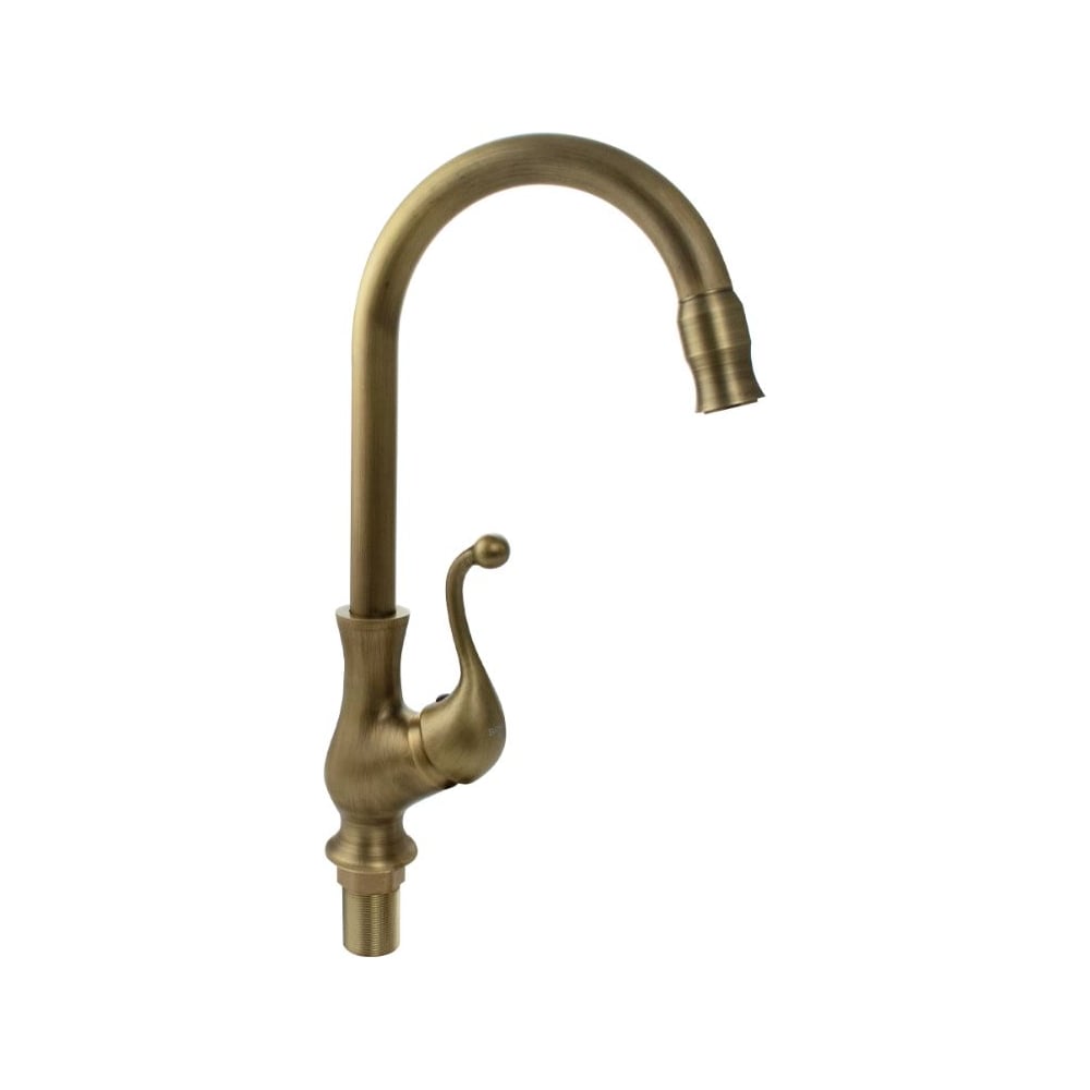 Изображение товара Смеситель для кухни BRIMIX под состаренную БРОНЗУ , высокий излив , шаровый из латуни 171