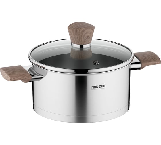 Изображение товара Кастрюля NADOBA LUDVA со стеклянной крышкой, 18 см/2,5 л, 727013