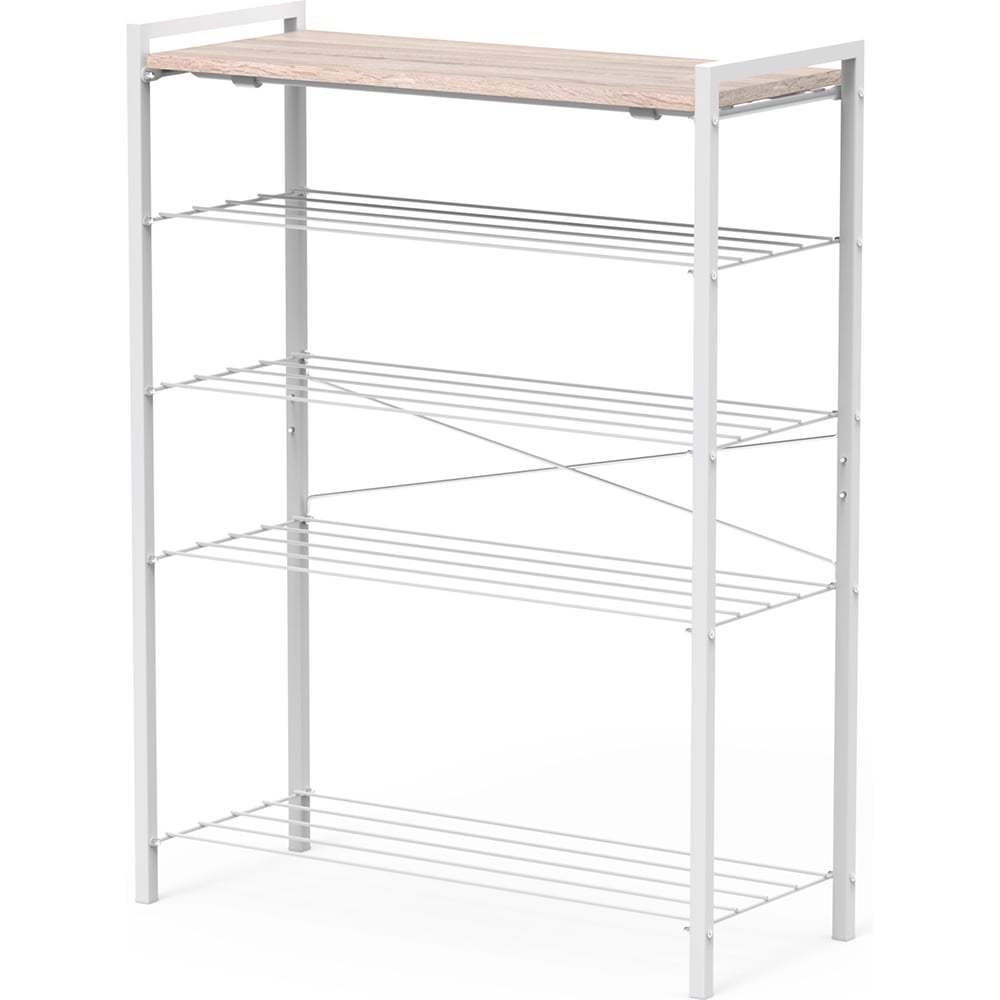 Изображение товара Этажерка Nika ЭКТ5-80Л дуб сонома/матовый белый