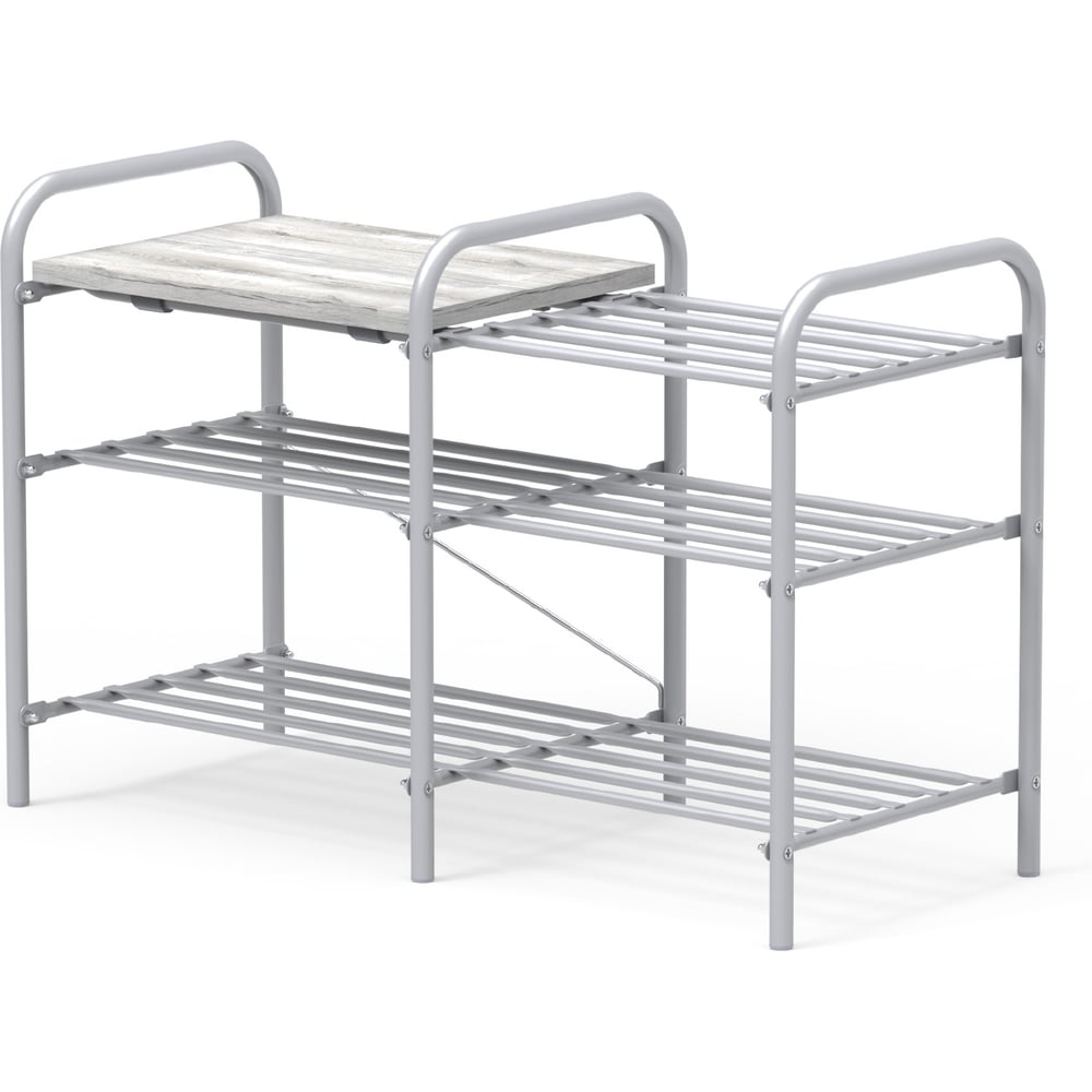 Изображение товара Этажерка Люкс Nika ЭТЛ4-Л дуб шавиниган/матовый серый ЭТЛ4-Л/ДШВ