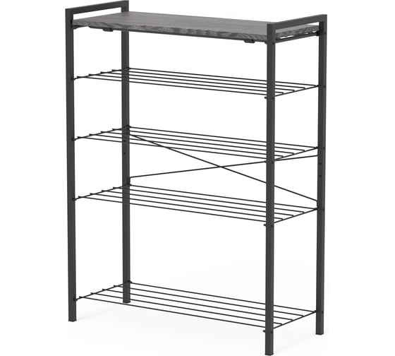 Изображение товара Этажерка Nika ЭКТ5-80Л ясень черный/матовый черный