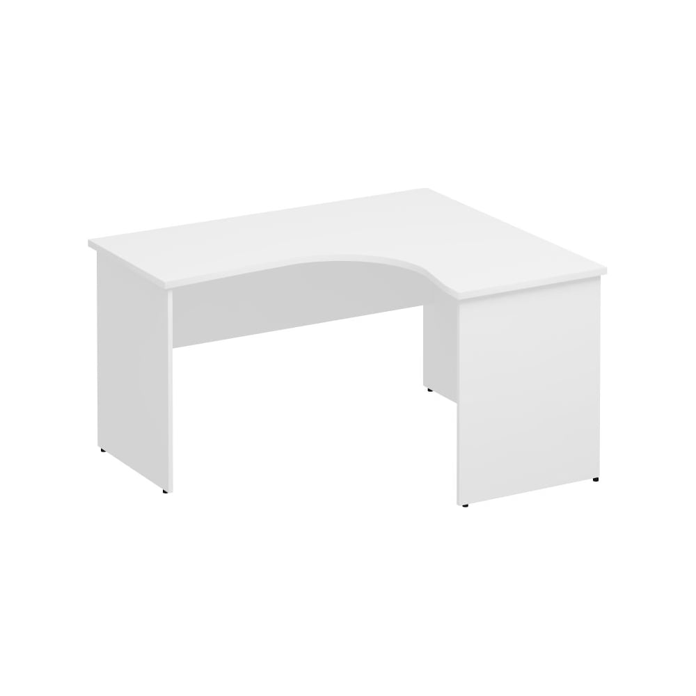 Изображение товара Стол эргономичный Юнитекс Комфорт правый, 140х120х75, белый премиум К.124 БП