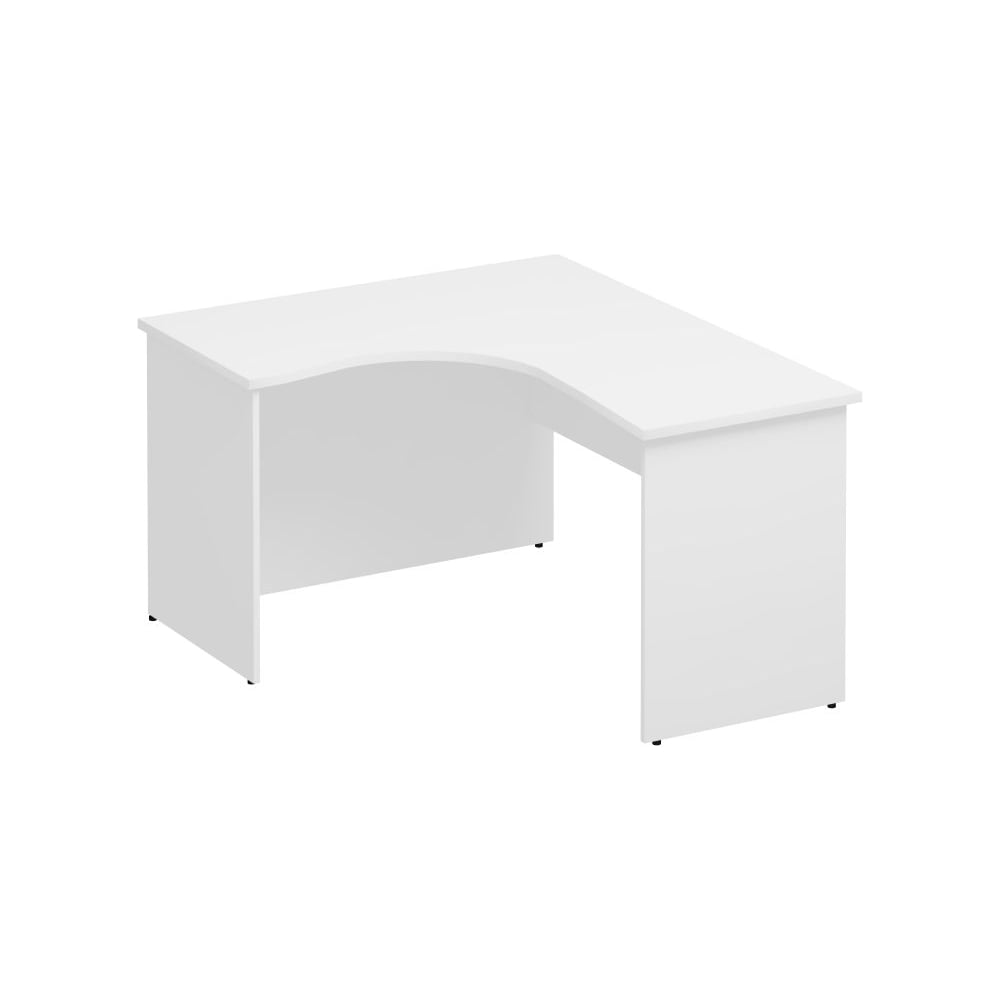 Изображение товара Стол эргономичный Юнитекс Комфорт левый, 140х120х75, белый премиум К.134 БП