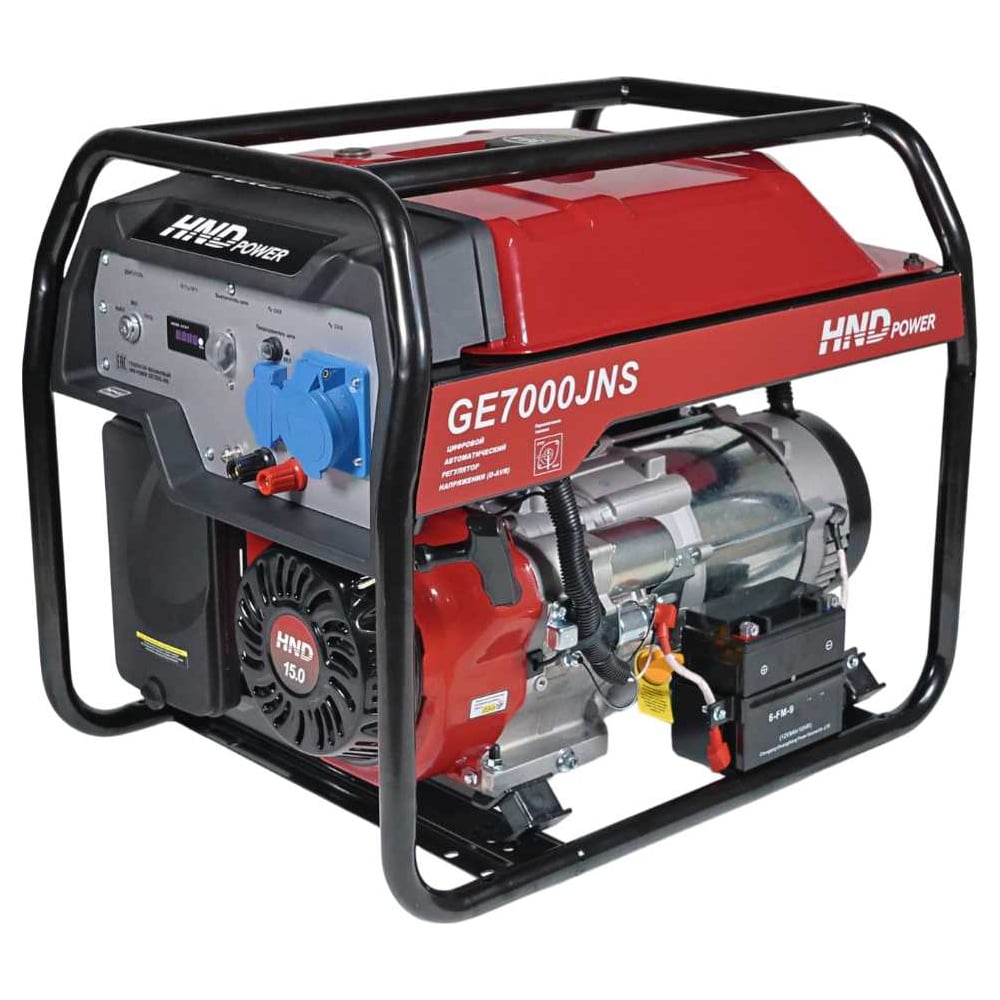 Изображение товара Генератор HND GE7000JNS Мобильная электростанция 15 кВт с AVR, 30 л баком