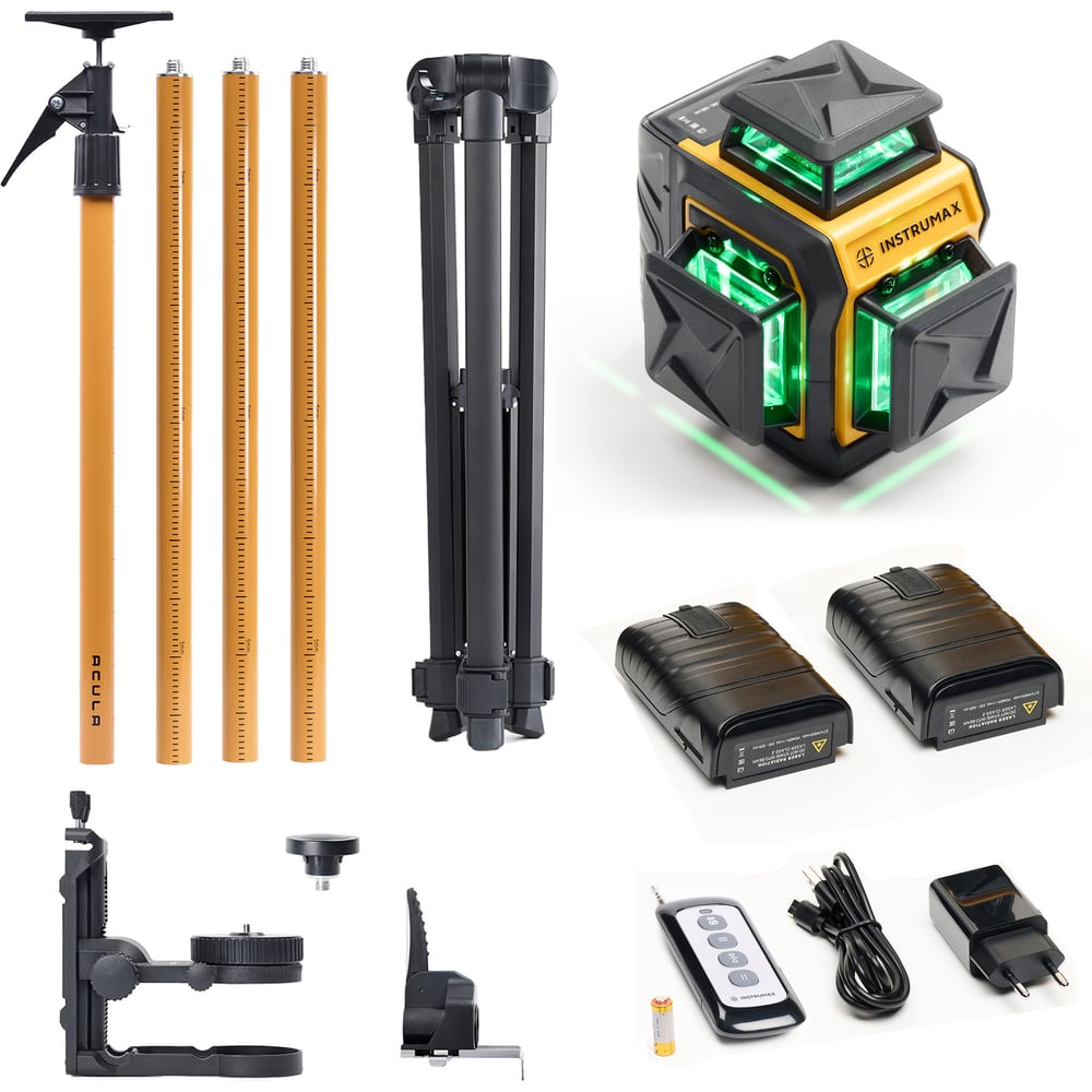 Изображение товара Лазерный уровень INSTRUMAX LINEPRO 3D BAZA Set+Штанга (многофункциональный, 360°, 12 лучей, IP54)