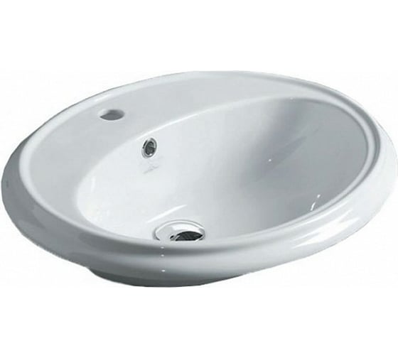 Изображение товара Встраиваемая раковина SIMAS ARCADE 61x50.5, с 1 отверстием для смесителя, белый AR 859 bia