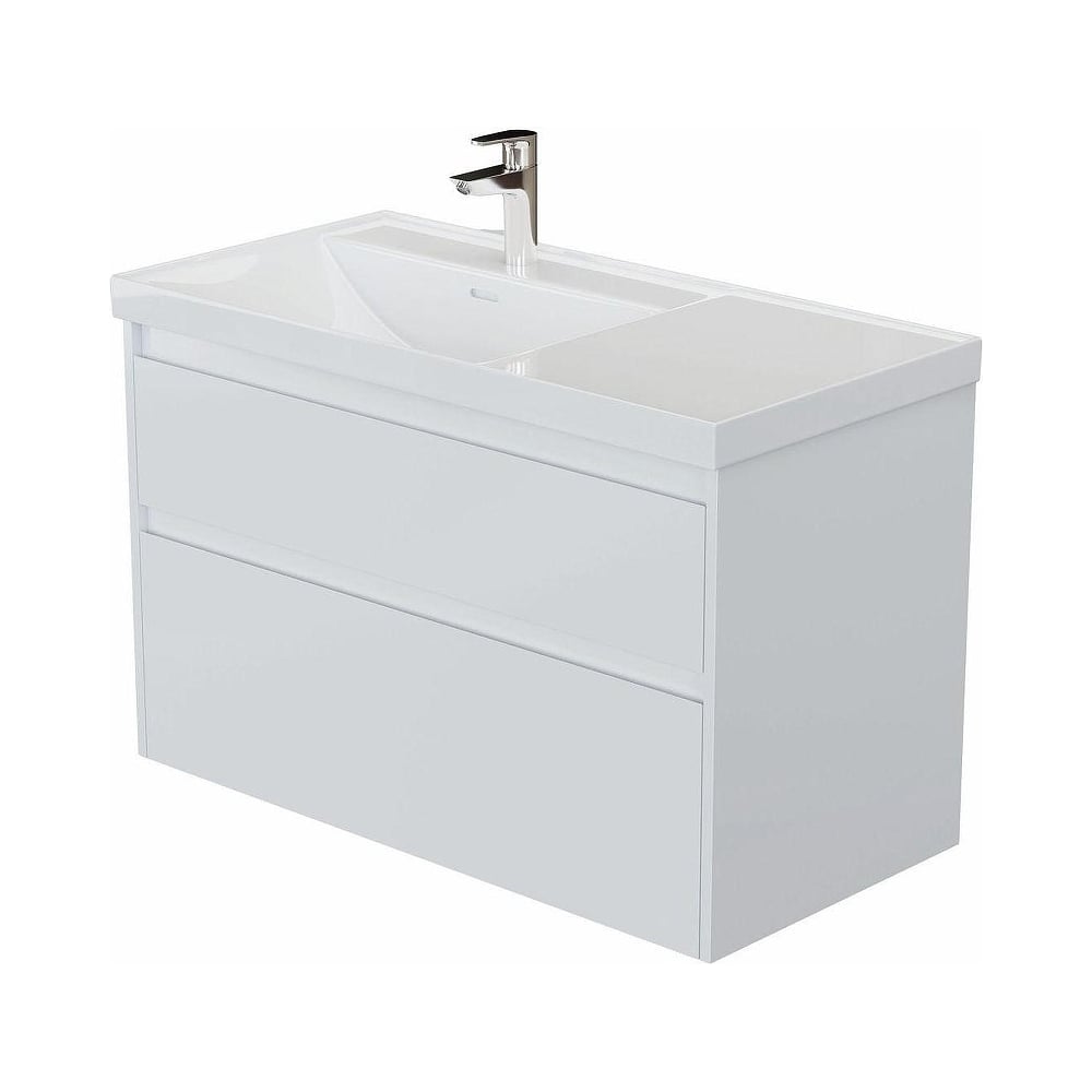 Изображение товара Тумба Aquanet Nova Lite 2.0 90 L 2 ящ. цв. белый глянец (346311) 00346311