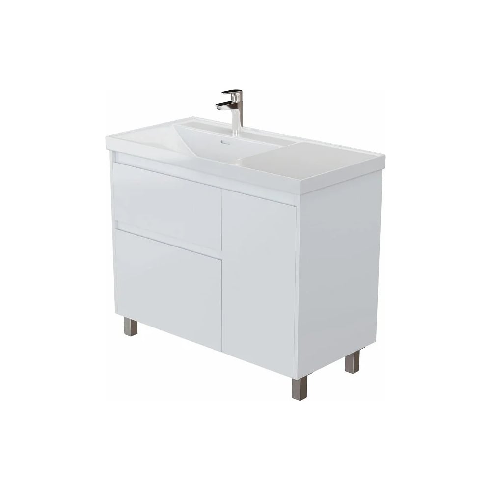 Изображение товара Тумба Aquanet Nova Lite белый глянец 90 L с двумя ящиками Изображение товара Тумба Aquanet Nova Lite белый глянец 90 L с двумя ящиками