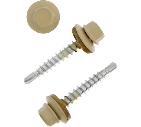 Изображение товара Саморез Крепстор 4,8х29 RAL 1014 слоновая кость, 75 шт. 4665317059187