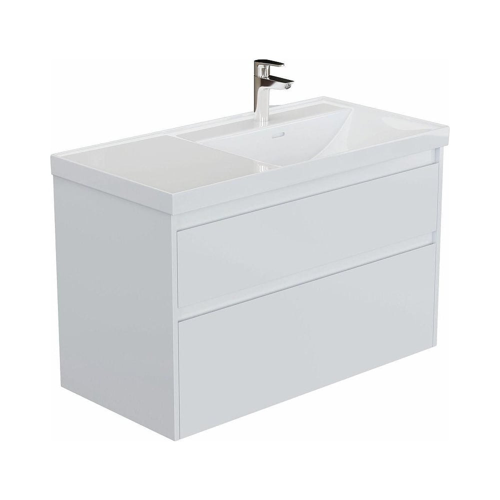 Изображение товара Тумба Aquanet Nova Lite 2.0 90 R 2 ящ. цв. белый глянец (346310) 00346310