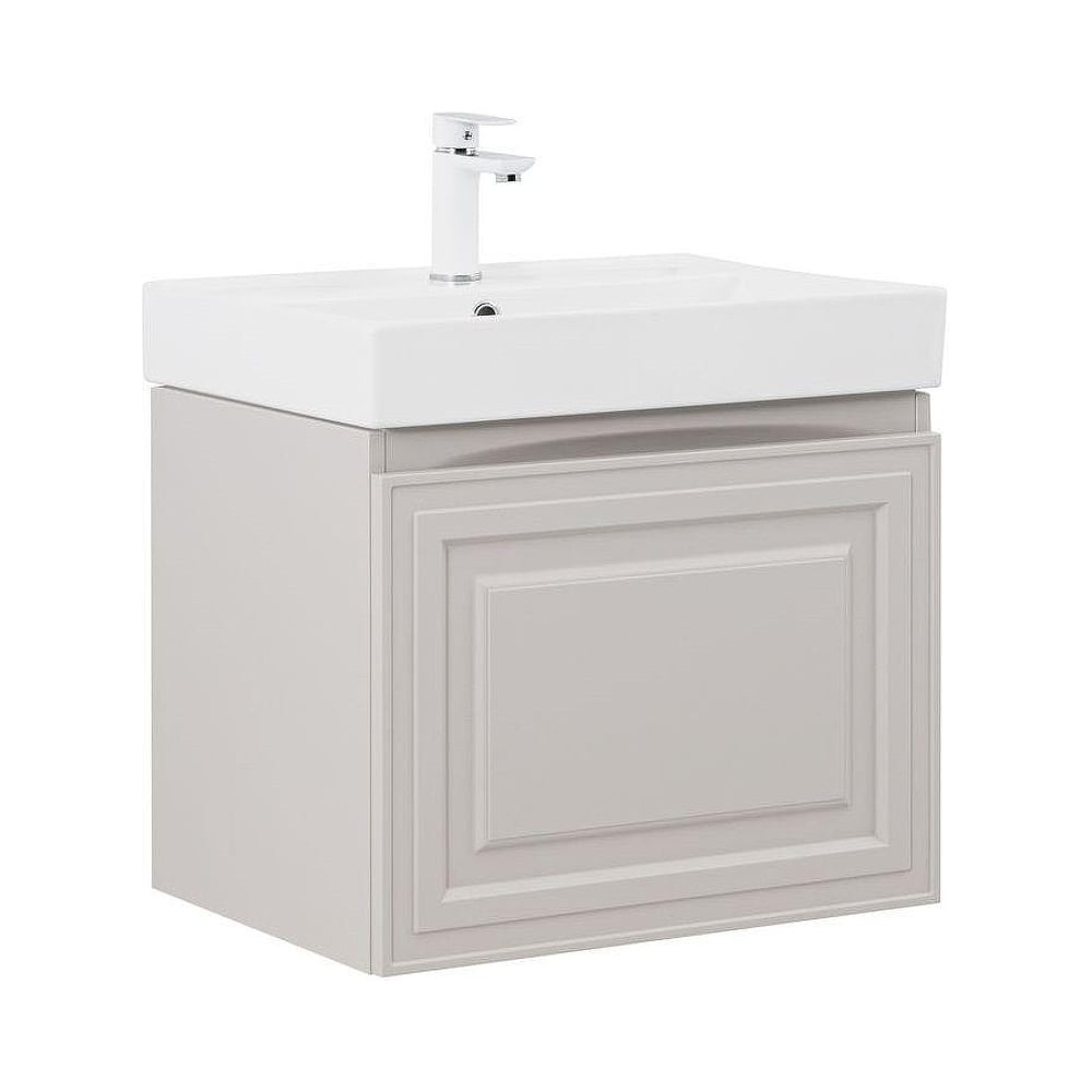 Изображение товара Тумба Aquanet Агата 60 1 ящ. бежевый - стильная тумба под раковину