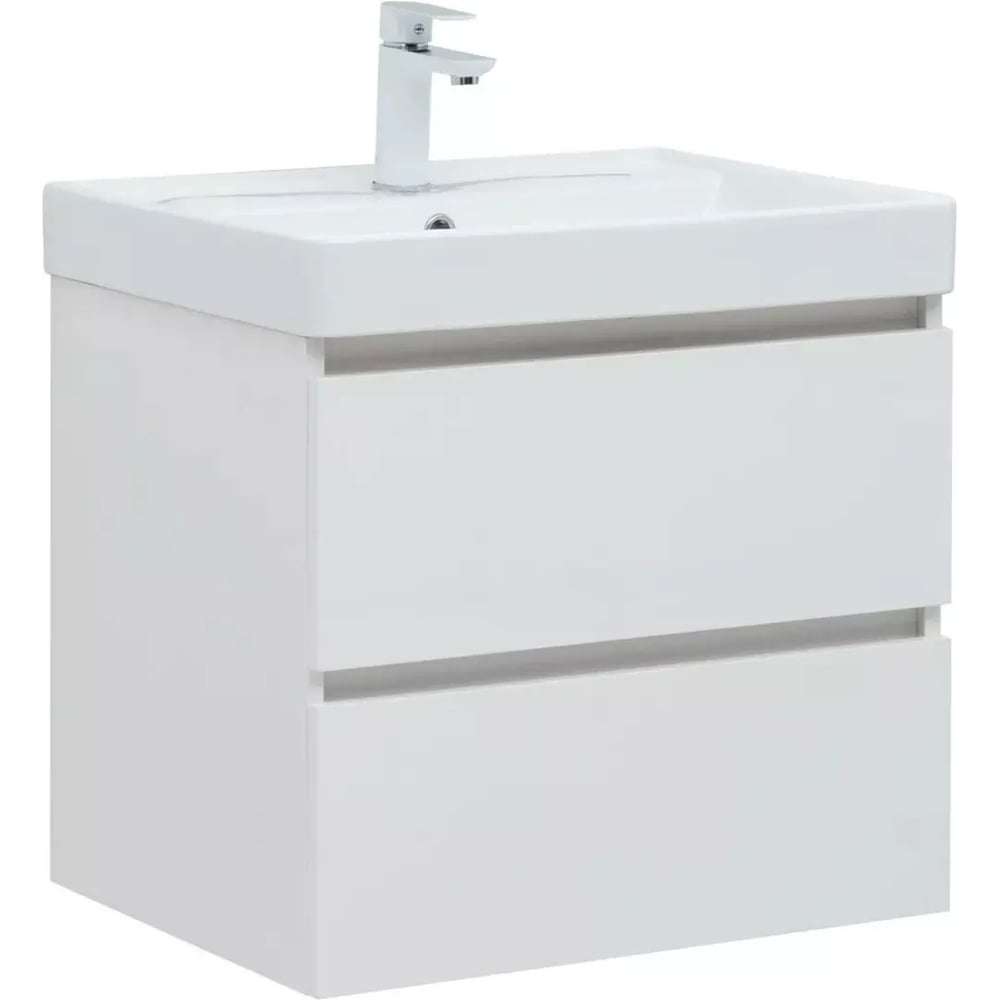 Изображение товара Тумба Aquanet Вега 60 (Ирис T) 2 ящ. цв. белый глянец (362546) 00362546 Изображение товара Тумба Aquanet Вега 60 (Ирис T) 2 ящ. цв. белый глянец (362546) 00362546