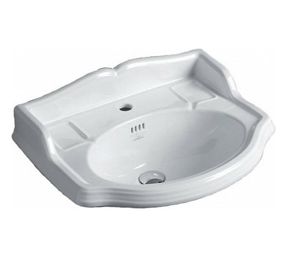 Изображение товара Раковина со спинкой SIMAS ARCADE 59x46, с 1 отверстием для смесителя, белый AR 814 bia