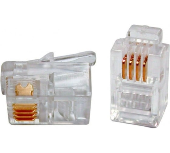 Изображение товара Коннектор Retic для телефонного кабеля RJ-11 6p4c, медный, 20шт. CN-6P4C-U-TWCS/20