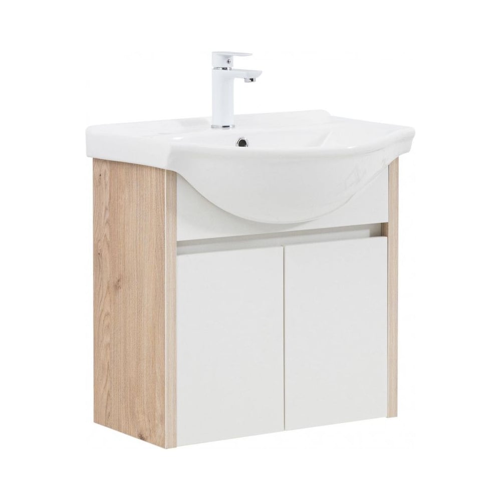 Изображение товара Тумба Aquanet Сидней 60 цв.дуб кантри/белый (раковина Shenxin) (345121) 00345121