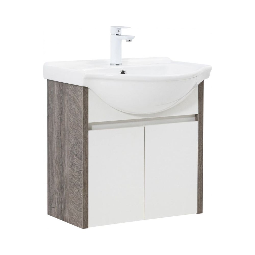 Изображение товара Тумба Aquanet Сидней 60 цв.дуб рошелье/белый (раковина Shenxin) (345122) 00345122