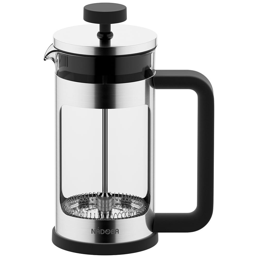 Изображение товара Френч-пресс NADOBA ERICH 0,35 л для кофе и чая, нержавеющая сталь и стекло