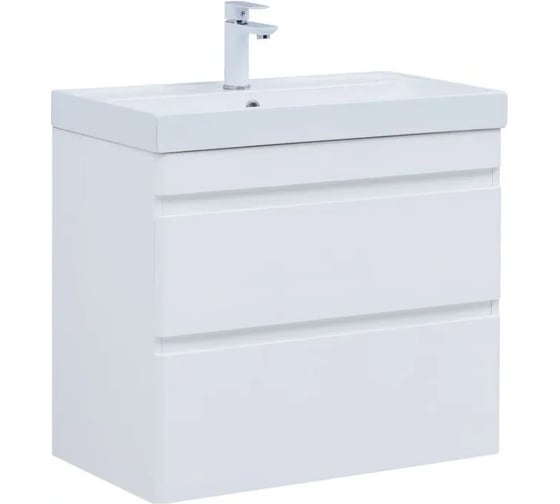 Изображение товара Тумба Aquanet Слим 80 2 ящика, цв.белый сатин (346049) 00346049