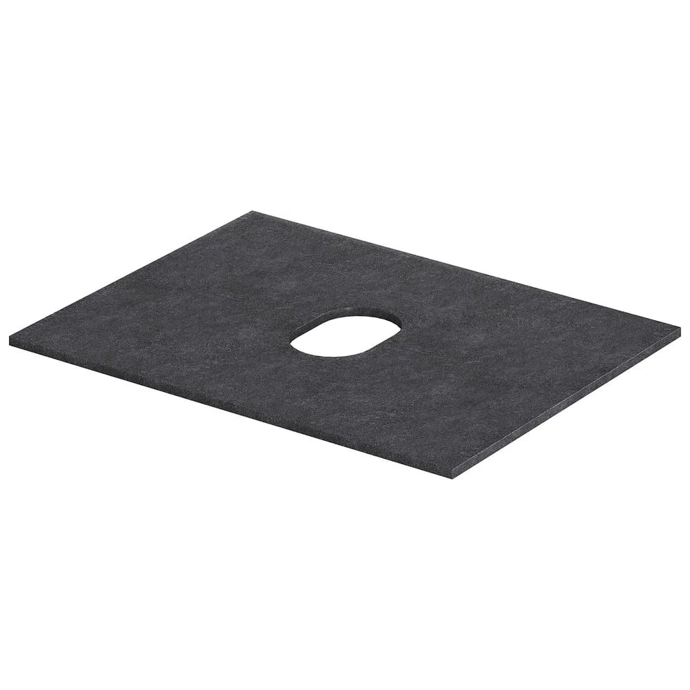 Изображение товара Столешница Aquanet Flat графит 60 c керамогранитом и овальным отверстием