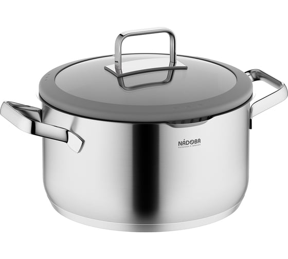 Изображение товара Кастрюля NADOBA GERDA со стеклянной крышкой, 24 см/5,5 л, 726011