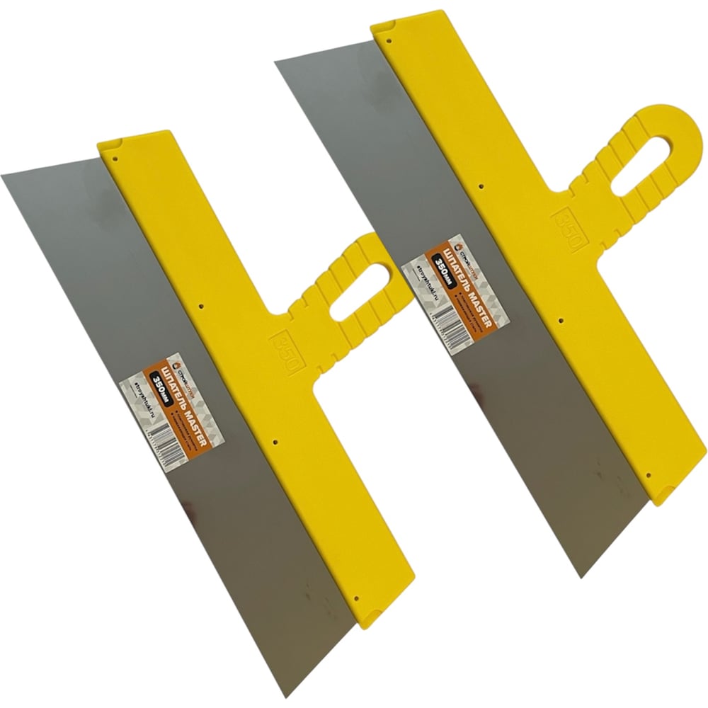 Изображение товара Шпатель Стройштуки MASTER 350 мм, пластиковая рукоятка, 2 шт. в упаковке УТ-00045650