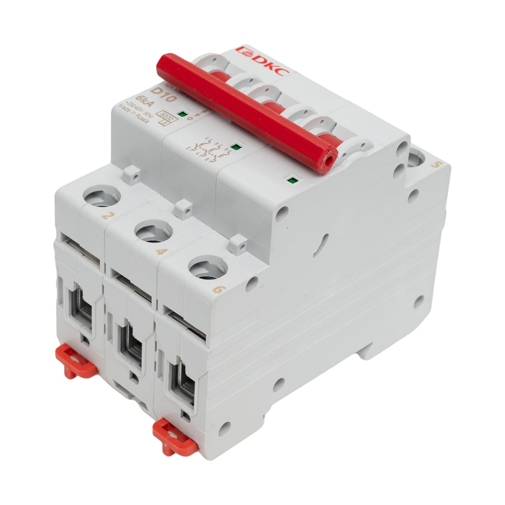 Изображение товара Автоматический модульный выключатель DKC YON MD63 3P 10А D, защита цепи