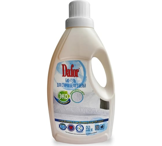 Изображение товара Био-гель для стирки белого белья Дафор 950 мл 4607002305117
