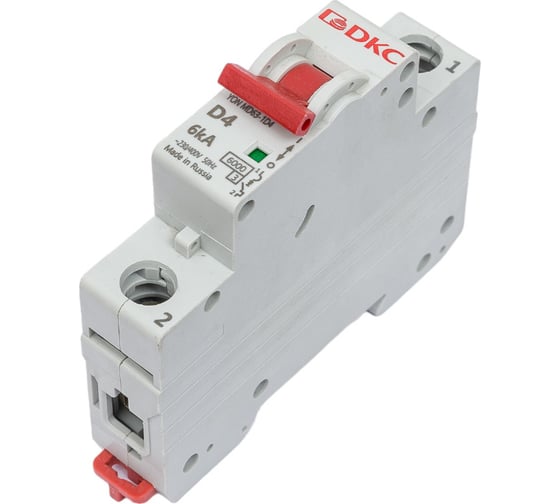 Изображение товара Автоматический модульный выключатель DKC YON MD63 1P 4А D 6kA DKC MD63-1D4-6