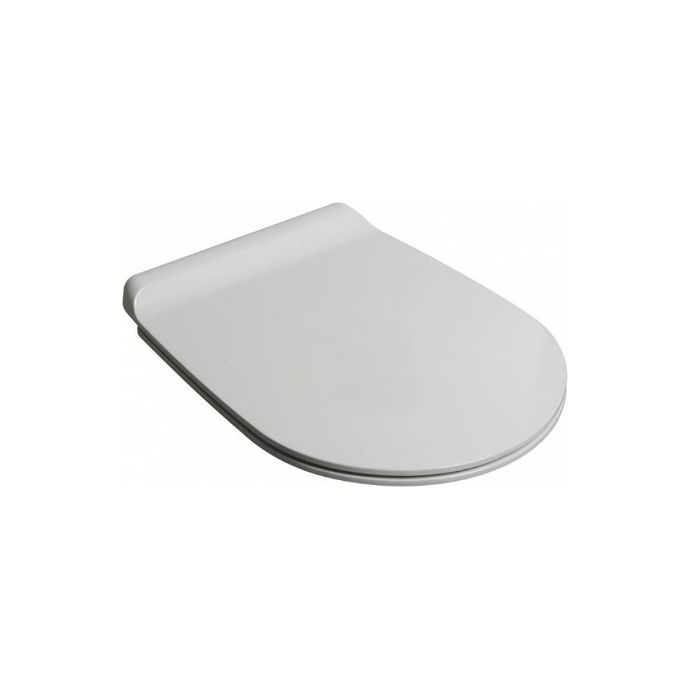 Изображение товара Сиденье из терморезины SIMAS GAMBASSI с микролифтом, цвет белый, петли цвет хром GA 004 bia