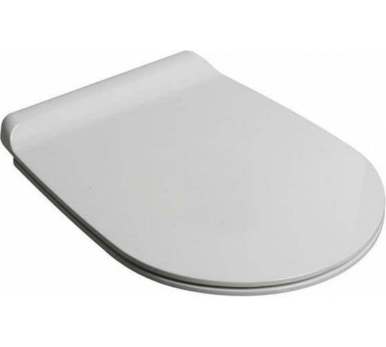 Изображение товара Сиденье из терморезины SIMAS GAMBASSI с микролифтом, цвет белый, петли цвет хром GA 004 bia
