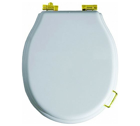 Изображение товара Сиденье для унитаза SIMAS LANTE полиэстер, петли золото LA 003 oro