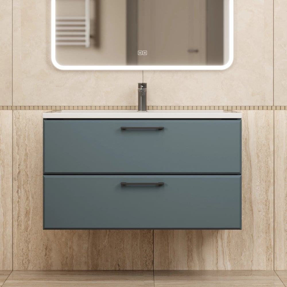 Изображение товара Тумба под раковину Uperwood Foster New 90 см графит с двумя ящиками