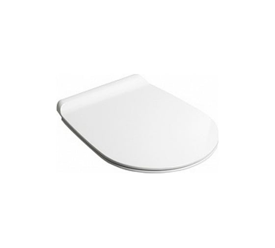 Изображение товара Сиденье из терморезины SIMAS VIGNONI с микролифтом, цвет белый, петли цвет хром VI 004 bia