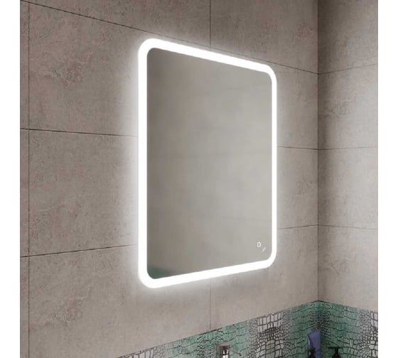 Изображение товара Зеркало MIXLINE Колорит ЭКОНОМ 600_700 ШВ сенсорный выкл, светодиодная подсветка, универс.крепеж 558694