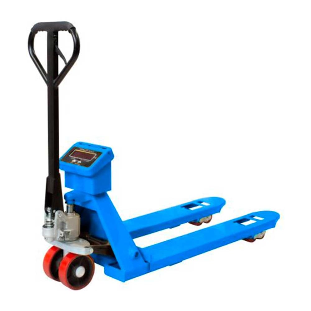 Изображение товара Тележка гидравлическая с весами А5 CW 20 г/п 2000 кг вилы 1150х550 мм полиуретановые колеса 180 мм 1004799