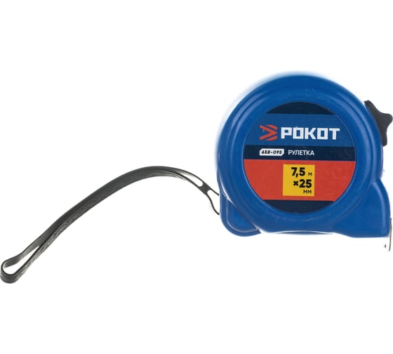 Изображение товара Рулетка РОКОТ пластик, 7,5мх25мм 658-095