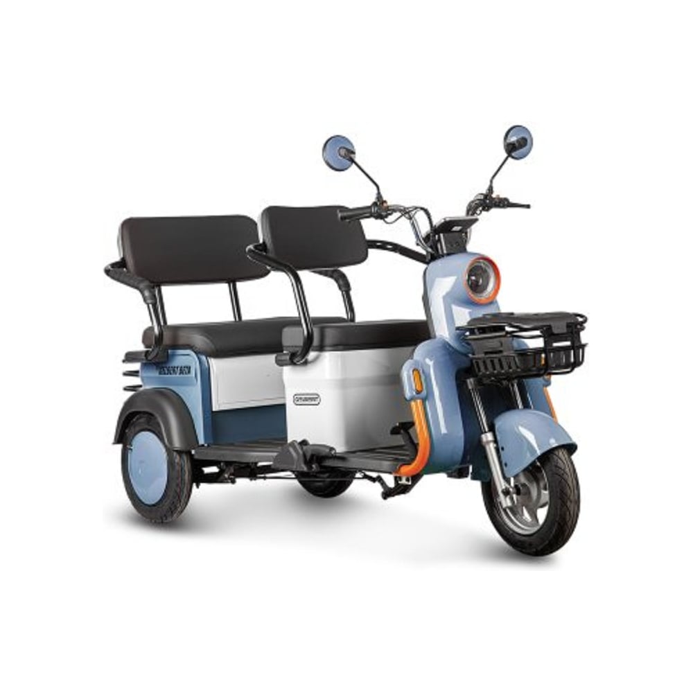 Изображение товара Электротрицикл Rutrike Gelbert Beta 800 Вт — стильный и мощный городский транспорт Изображение товара Электротрицикл Rutrike Gelbert Beta 800 Вт — стильный и мощный городский транспорт