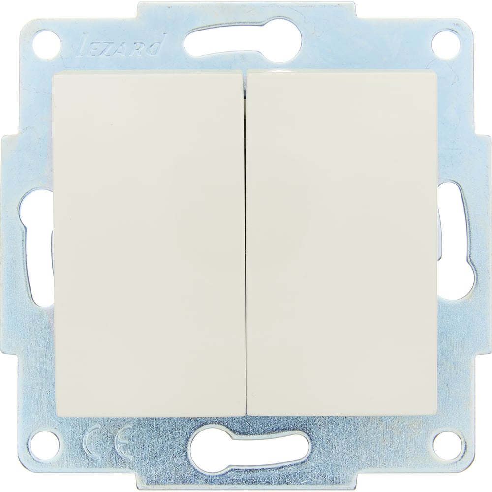 Изображение товара Выключатель Lezard ASTI 7081-3088-101 жемчужно-белый перламутр