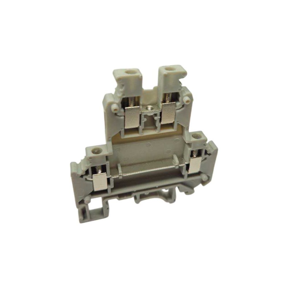 Изображение товара Этажная клемма UPUN UKJ-2.5/2-2, тип фиксации провода: винтовой, номинальное сечение: 2,5 мм кв., 24A, 800V, цвет: серый, 100 шт. erp859360