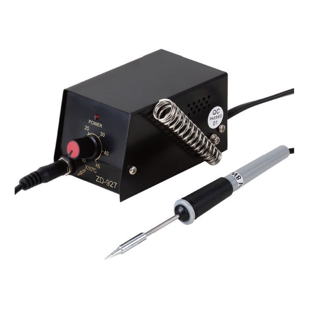 Изображение товара Паяльная станция миниатюрная аналоговая Zhongdi ZD-927 8 Вт, температура нагрева 100-450C 89-2712 00-00016480 Изображение товара Паяльная станция миниатюрная аналоговая Zhongdi ZD-927 8 Вт, температура нагрева 100-450C 89-2712 00-00016480
