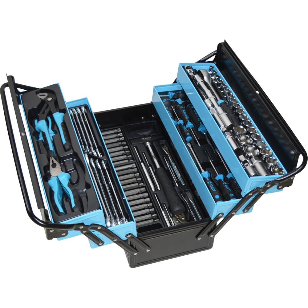 Изображение товара Набор инструмента AIST PRO 114 предмета, в раздвижном металлическом ящике 0-941114 00-00026676