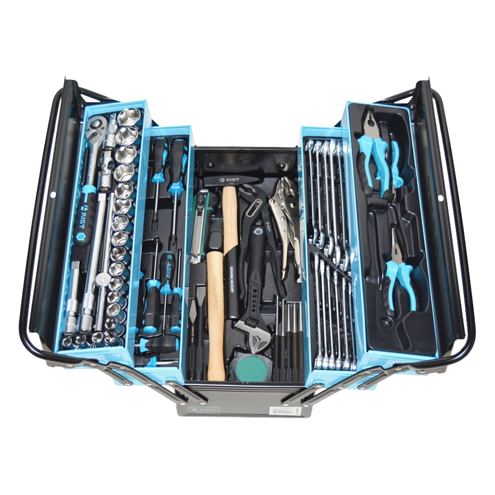 Изображение товара Набор инструмента AIST PRO 66 предметов, в раздвижном металлическом ящике 0-941066-1 00-00026679
