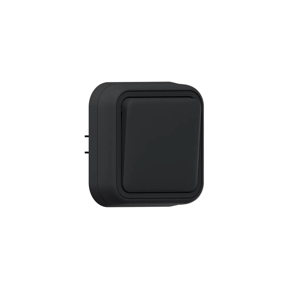 Изображение товара Выключатель одноклавишный проходной EKF Бронто СП, автоматические клеммы, антрацит BT2-SWA-11