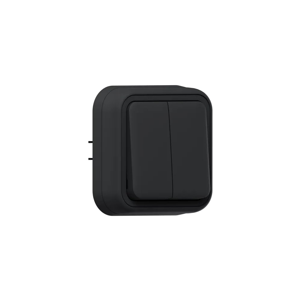 Изображение товара Выключатель [Элек] [Бронто BT2-SWA-21] [2 клавиши, антрацит]