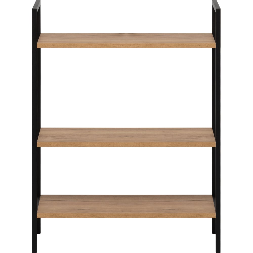 Изображение товара Стеллаж Leset Стилвуд 23 широкий, 3 полки, Черный/Дуб крафт золотой 3001-1264