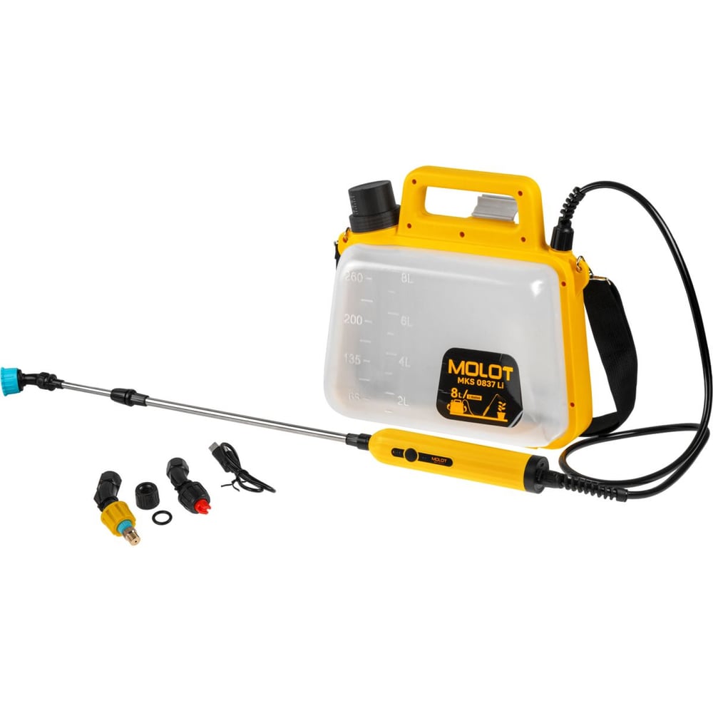 Изображение товара Опрыскиватель аккумуляторный MOLOT MKS 0837 Li (2335143) ЦИ-0195096394 Изображение товара Опрыскиватель аккумуляторный MOLOT MKS 0837 Li (2335143) ЦИ-0195096394