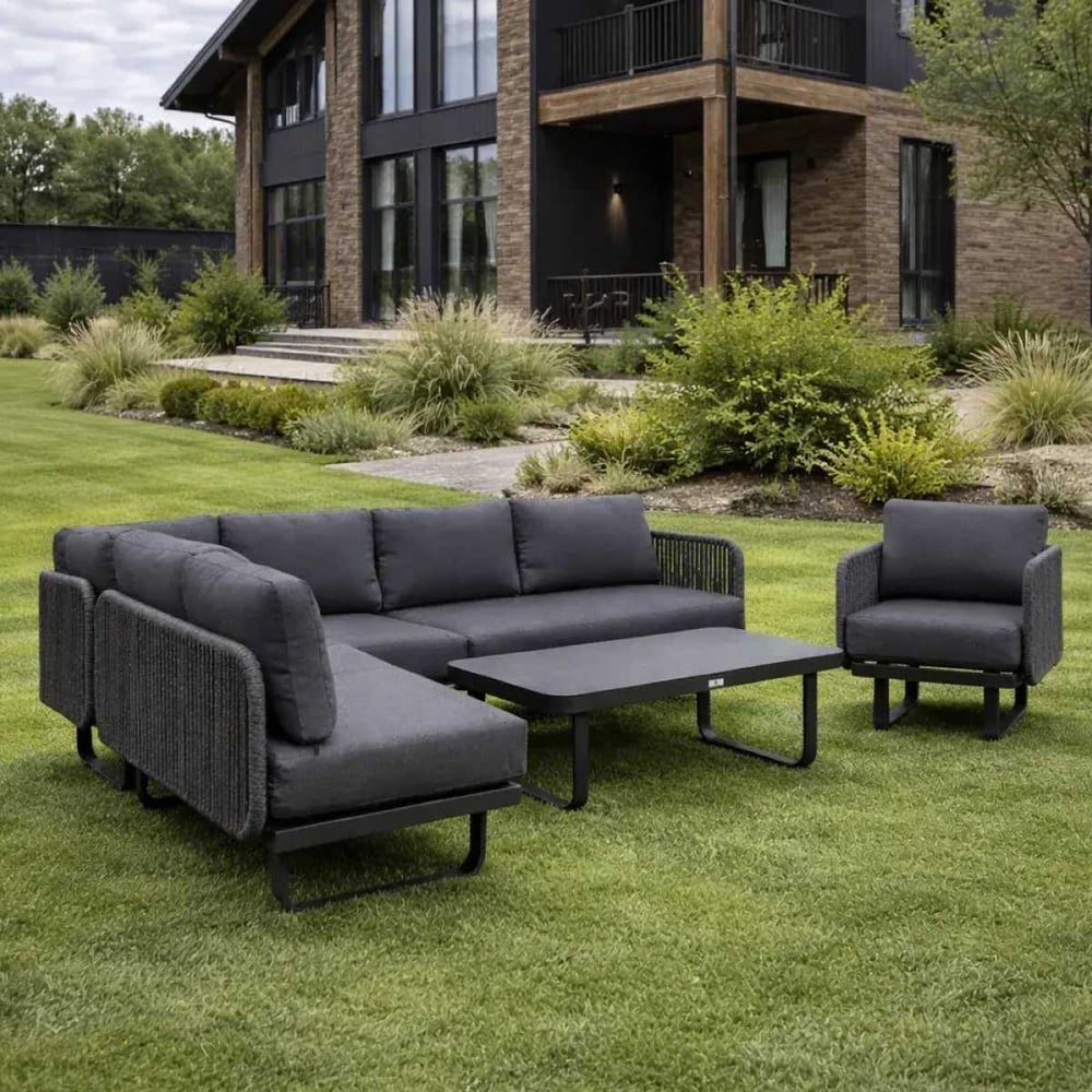 Изображение товара Набор садовой мебели ROYAL FAMILY ADRIAN с угловым диваном, лаунж-зона из алюминия 323-91-91