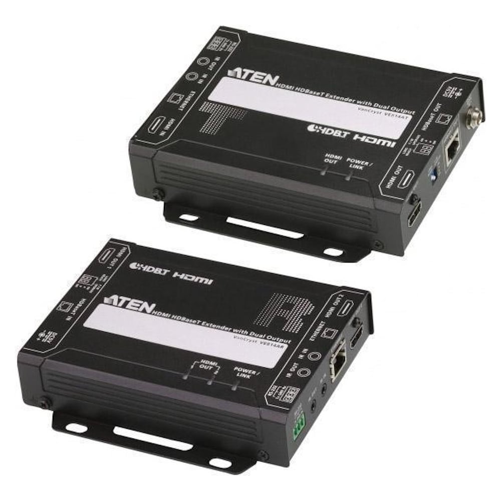 Изображение товара Удлинитель ATEN VE814A-ATA-G 4K HDBaseT с двумя выходами