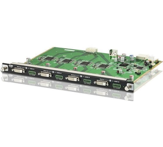 Изображение товара Плата ввода интерфейсная ATEN DVI+AUDIO, 4 внешних входных/input порта: DVI-D + 5-контактн. клемма VM7604-AT