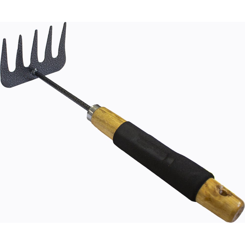 Изображение товара Грабли мини с деревянной рукояткой WMC TOOLS (5-зуб., L-300мм) WMC-TG2104020-Z(50016)